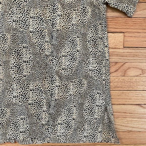 Silk Leopard Print Casual Button-down - Picture 8 of 8